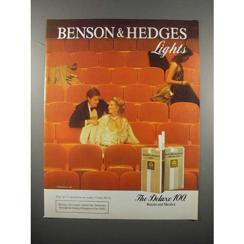 1984 Benson & Hedges Lights Cigarette Ad - Theater