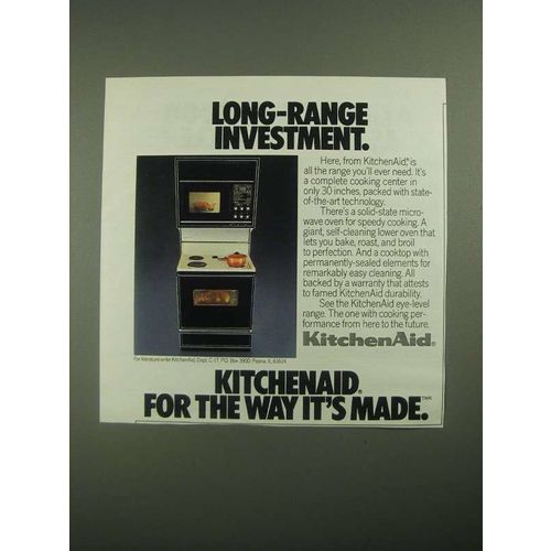 1987 KitchenAid Cooking Center Ad - Long-Range Investment
