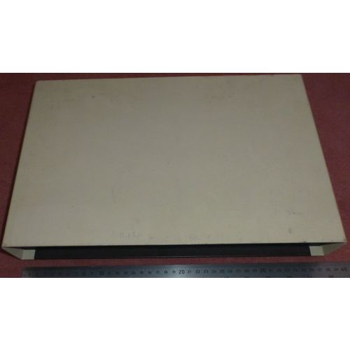 Steel project box Cream Brown 38x26x6.5 cm external