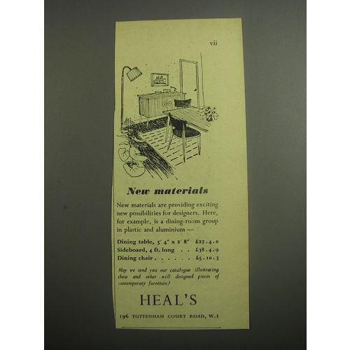 1948 Heal & Son Ad - New materials