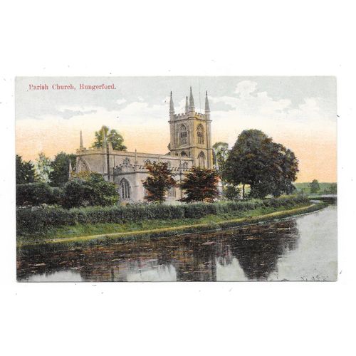 NICE PRINTED POSTCARD OF THE PARISH CHURCH HUNGERFORD BERKSHIRE (3362)