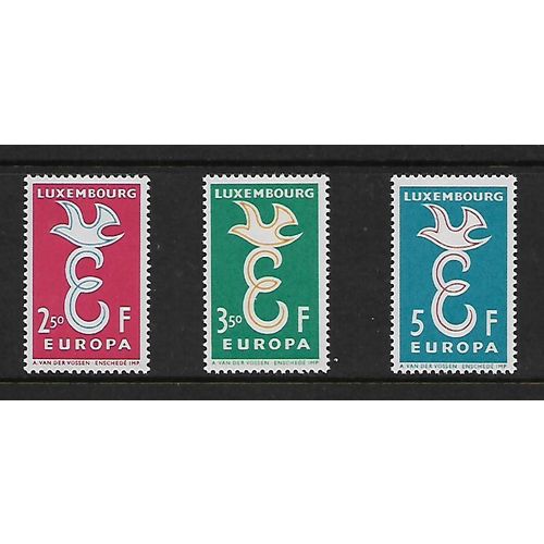 LUXEMBOURG 1958 EUROPA SG 640 / 642 SET 3 VALS M/MINT