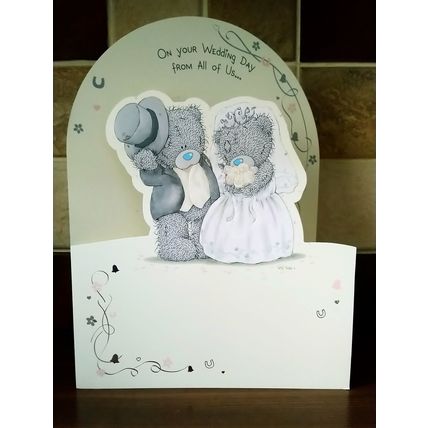 Tatty Teddy Wedding Day Card - On Your wedding Day From all of us - 001
