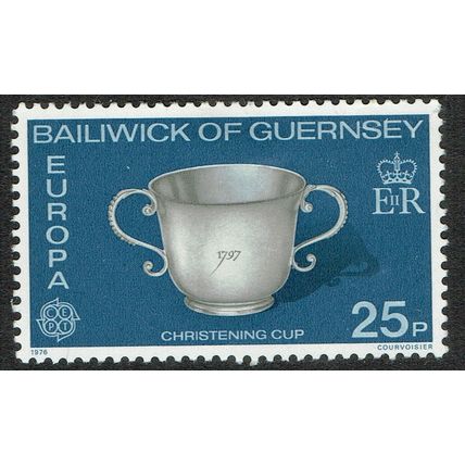 Guernsey 1976 Europa 25p Grey and Blue SG140 MM