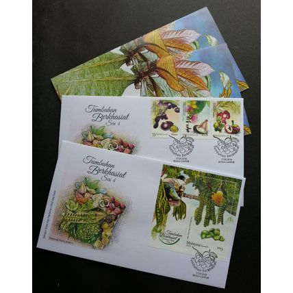Malaysia Medicinal Plants IV 2018 Fruits Food Vegetables Flower Tree (FDC pair)