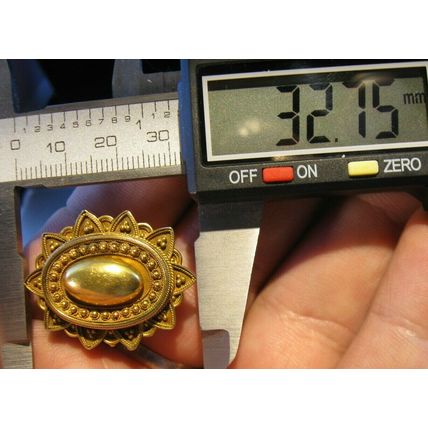 1860's SOLID 14K GOLD MOURNING HAIR WREATH LOCKET BROOCH PIN CIVIL WAR ERA