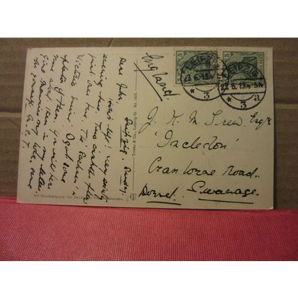 LEIPZIG, SAXONY, GERMANY used antique postcard 1913 pm #