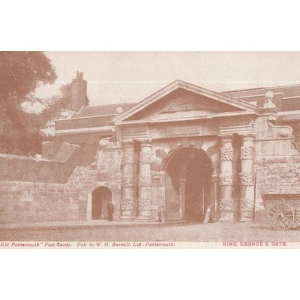 King Georges Gate Portsmouth Antique Postcard