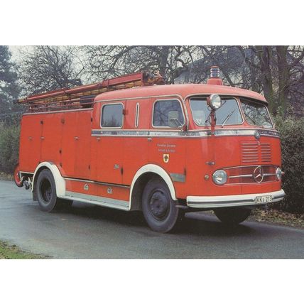Mercedes Feuerwehren Berlin Germany Fire Engine FDC Postcard