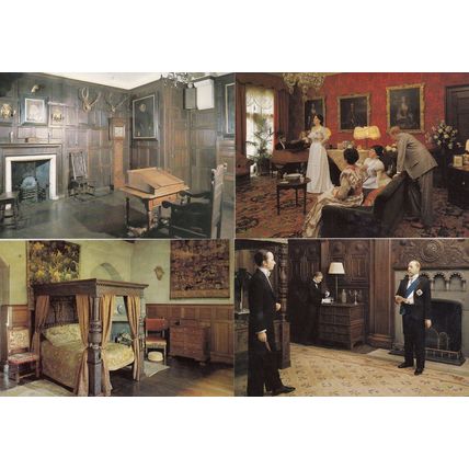 Warwick Castle Ghost Occult Room Tower Madame Tussauds 4x Postcard s