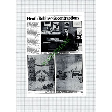 W Heath Robinson Cartoonist - 1972 Article