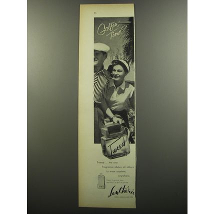 1953 Lentheric Tweed Perfume Ad - Golfin' Time?