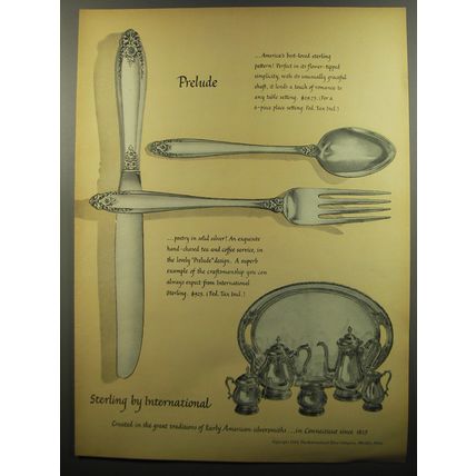 1953 International Prelude Sterling Silverware Advertisement