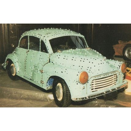 Morris Minor Vintage Classic Car by Bob Booker Postcard