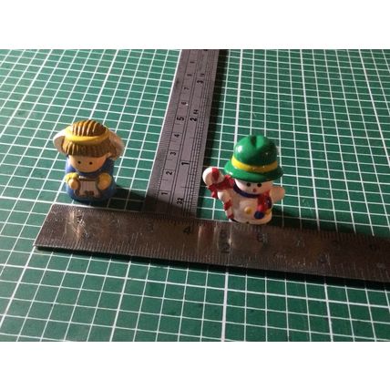 Cute Christmas Figurine Snowman & Angel (A) 1:12th scale miniature