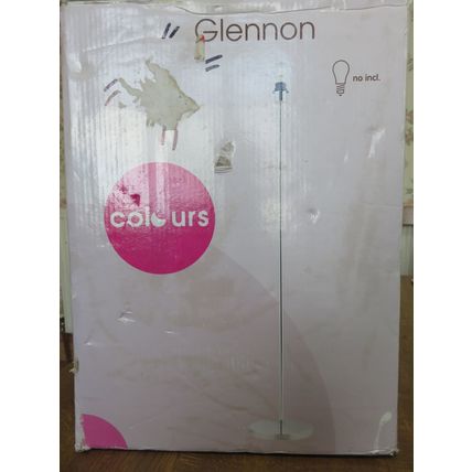 B&Q Glennon Floor Lamp Stand 42w 42 Watt Polished Metal