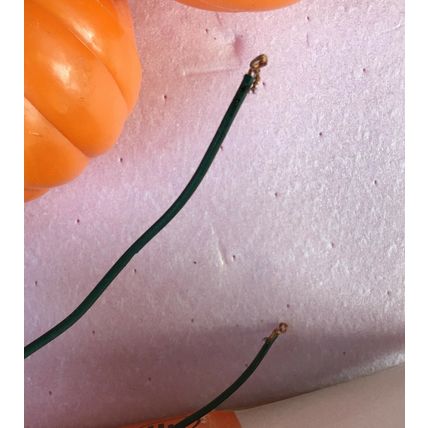 Halloween 10 Jack-O-Lantern Blowmold String Lights PARTS vintage pumpkin strand