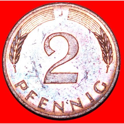 RYE EARS (1967-2001): GERMANY ★ 2 PFENNIGS 1979J DIES 3+B!★LOW START★NO RESERVE