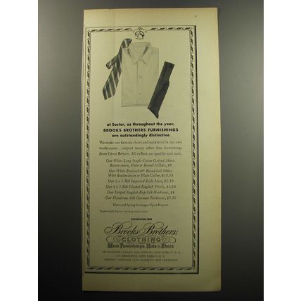 1957 Brooks Brothers Clothing Advertisement - At Easter, as throughout the year