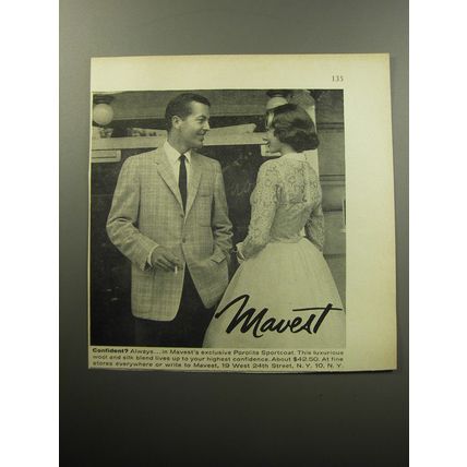 1957 Mavest Porolite Sportcoat Advertisement - Confident?