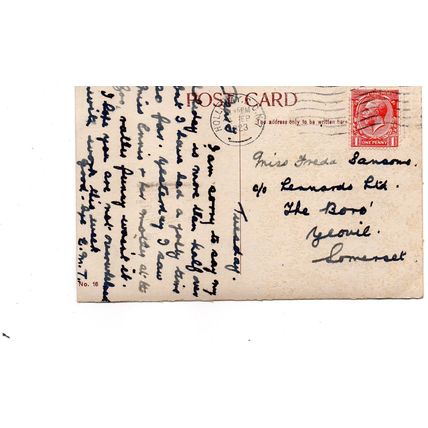Tower Bridge Raised Up Boats LONDON Original Postcard 1923 (96L)