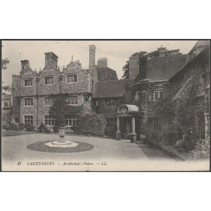 Archbishop's Palace, Canterbury, Kent, 1913 - Lévy Postcard LL27