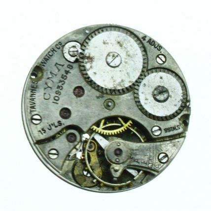 Cyma Tavannes Used Vintage Swiss Watch Movement For Parts Repair Varieties