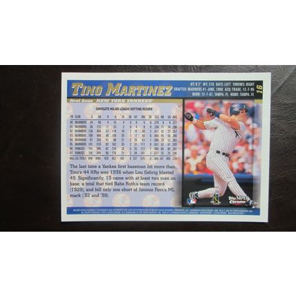 Three (3) Tino Martinez Baseball Cards (See Pictures and Descriptions Below)