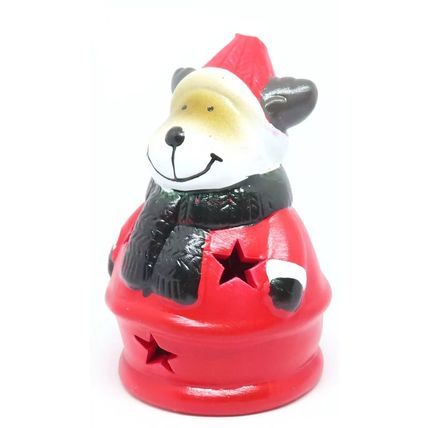 Christmas Moose Ornament LED Ceramic 13 CM Holiday Gift Xmas Home Decor