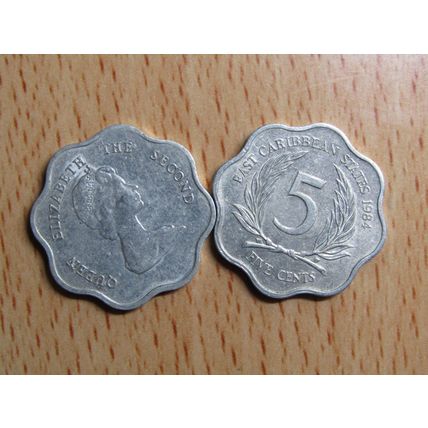 Eastern Caribbean Territories 1984 5 Cents Coin