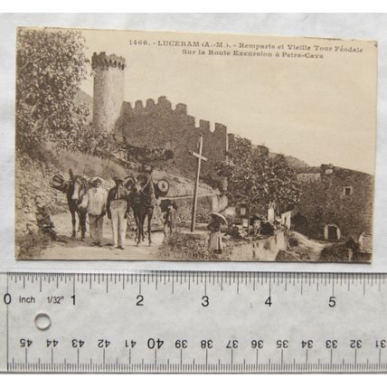 vintage postcard Luceram, Remparts de Vieille Tour Feodale..