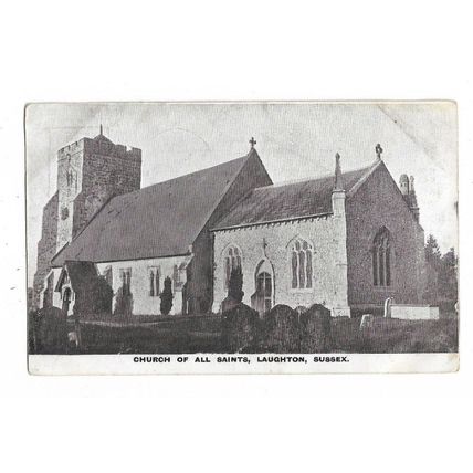 Church Of All Saints, Laughton, Sussex, Postcard.