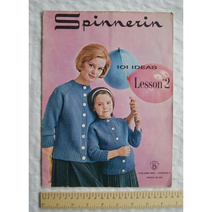 1963 Spinnerin Volume 309, Lesson 2, 101 raglan patterns