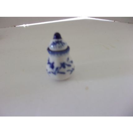 Miniature Porcelain Tea Set Blue & White Floral Pattern 8 piece