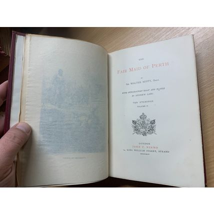 1894 WALTER SCOTT FAIR MAID OF PERTH ANDREW LANG NOTES VOLS 1 & 2 BOOKS (P8)