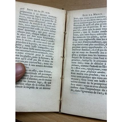 1774 "SERMONS DE M MASSILLON EVEQUE DE CLERMONT" VOL 3 RELIGIOUS BOOK (P3)