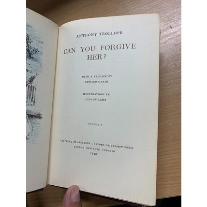 1948 ANTHONY TROLLOPE "CAN YOU FORGIVE HER?" VOLUMES 1 & 2 BOOKS (P8)