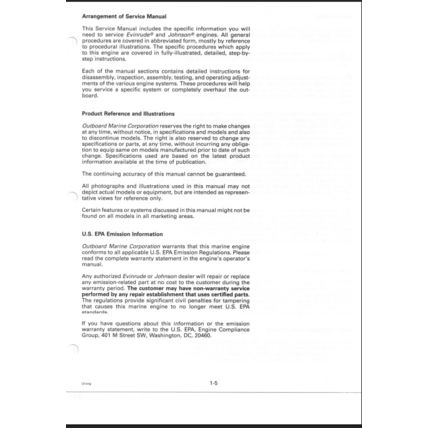 Johnson 125C 130 200 225 250 90° LV Outboard Service Manual 1997 520212 PDF