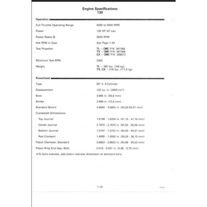 Johnson 125C 130 200 225 250 90° LV Outboard Service Manual 1997 520212 PDF