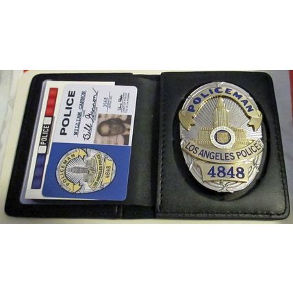 Dragnet Sgt. Joe Friday & Bill Gannon Replica Prop Badges ID Cards with Cases