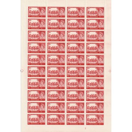 GB QEII 1967-69, SG759-762, SG595K. 5x Complete Castle sheets.