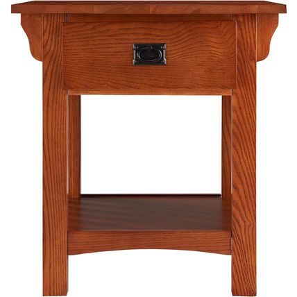 Leick Home 8222-SC Mission Impeccable End Table with Locking Secret Compartment,