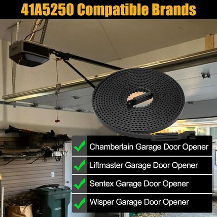 41A5250 Belt, Garage Door Belt Replacement 237'' for 7Ft High Garage Doors, Gara