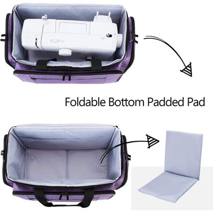 LUXJA Sewing Machine Case with Removable Padding Pad, Travel Case for Sewing Mac