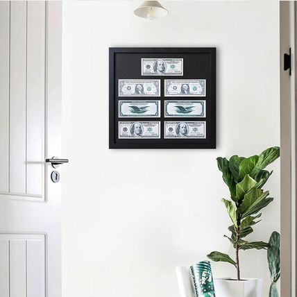 Multi-Dollar Picture Frame,Dollar Bill Frame,Dollar Bill Holder,14X15 Frame for