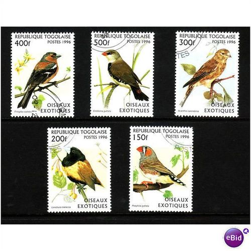 TOGO LAISE 1996 BIRDS 5 VALS FINE USED