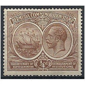 Bermuda 1920 SG59 1/4d Brown Mounted Mint.. .