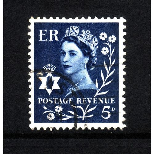 GREAT BRITAIN NORTHERN IRELAND 1968 SG NI 10 5d ROYAL BLUE FINE USED#2