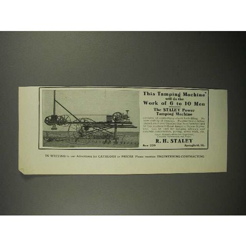 1911 R.H. Staley Tamping Machine Ad!