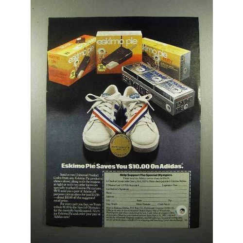 1982 Eskimo Pie Ad - Saves You $10.00 on Adidas